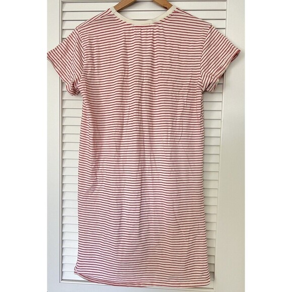 Marine Layer Melanie Dress Red Cream Size Medium Coastal Nautical Beach Vacation - Picture 6 of 7